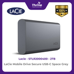 Load image into Gallery viewer, LaCie Mobile Drive Secure USB-C Space Grey 2TB STLR2000400