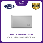 Load image into Gallery viewer, LaCie Portable SSD v2 USB-C ("Bolt") 500GB STKS500400