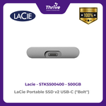 Load image into Gallery viewer, LaCie Portable SSD v2 USB-C ("Bolt") 500GB STKS500400