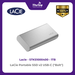 Load image into Gallery viewer, LaCie Portable SSD v2 USB-C ("Bolt") 1TB STKS1000400