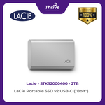 Load image into Gallery viewer, LaCie Portable SSD v2 USB-C ("Bolt") 2TB STKS2000400