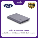 Load image into Gallery viewer, LaCie Mobile SSD Secure USB-C (Bolt Secure) 500GB STKH500800