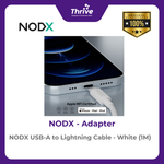 Load image into Gallery viewer, NODX USB-A to Lightning Cable - White (1M) - K01011