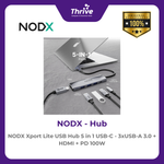 Load image into Gallery viewer, NODX Xport Lite USB Hub 5 in 1 USB-C - 3xUSB-A 3.0 + HDMI + PD 100W - H03050