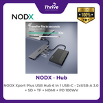 Load image into Gallery viewer, NODX Xport Plus USB Hub 6 in 1 USB-C - 2xUSB-A 3.0 + SD + TF + HDMI + PD 100W - H04060