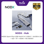 Load image into Gallery viewer, NODX Xport Plus USB Hub 6 in 1 USB-C - 2xUSB-A 3.0 + SD + TF + HDMI + PD 100W - H04060