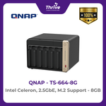 Load image into Gallery viewer, QNAP TS-664-8G Intel Celeron, 2.5GbE, M.2 Support