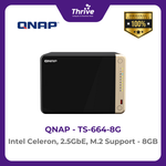 Load image into Gallery viewer, QNAP TS-664-8G Intel Celeron, 2.5GbE, M.2 Support