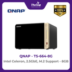 Load image into Gallery viewer, QNAP TS-664-8G Intel Celeron, 2.5GbE, M.2 Support