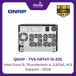 Load image into Gallery viewer, QNAP TVS-h674T-i5-32G Intel Core i5, Thunderbolt 4, 2.5GbE, M.2 Support