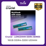 Load image into Gallery viewer, Crucial by Micron LONGDIMM SERIES 16GB DDR4-3200 UDIMM PC4-25600 3200 Mhz - CT16G4DFS832A Limited Lifetime