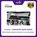 Load image into Gallery viewer, Crucial by Micron LONGDIMM SERIES 8GB DDR5-5600 UDIMM CL46 (16Gbit) PC5-44800 5600 Mhz - CT8G56C46U5 Limited Lifetime