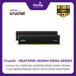 Load image into Gallery viewer, Crucial by Micron Heatsink DDR4 Series - Crucial Pro 32GB Kit (2x16GB) DDR4-3200 UDIMM CL22 (8Gbit/16Gbit) With Exclusive Heatsink PC4-25600 3200 Mhz - CP2K16G4DFRA32A Limited Lifetime