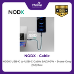 Load image into Gallery viewer, NODX USB-C to USB-C Cable 5A/240W - Stone Grey (1M) - K05112