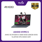 Load image into Gallery viewer, AXIOO HYPE 5 AMD X5 RYZEN 5 5560 8GB 256GB DOS 14.0FHD IPS HDMI GRY