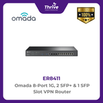 Load image into Gallery viewer, TP-LINK Omada 8-Port 1G, 2 SFP+ & 1 SFP Slot VPN Router