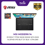 Load image into Gallery viewer, MSI MODERN 14 RYZEN 7 7730 16GB 512GB W11+OHS 14.0FHD IPS BLIT 2Y BLK -C7M.280