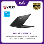 Load image into Gallery viewer, MSI MODERN 14 I3 1215 8GB 256GB W11+OHS 14.0FHD BLIT IPS 2Y BLK -C12MO.1058