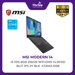 Load image into Gallery viewer, MSI MODERN 14 I3 1215 8GB 256GB W11+OHS 14.0FHD BLIT IPS 2Y BLK -C12MO.1058