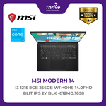 Load image into Gallery viewer, MSI MODERN 14 I3 1215 8GB 256GB W11+OHS 14.0FHD BLIT IPS 2Y BLK -C12MO.1058