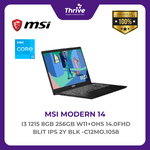 Load image into Gallery viewer, MSI MODERN 14 I3 1215 8GB 256GB W11+OHS 14.0FHD BLIT IPS 2Y BLK -C12MO.1058