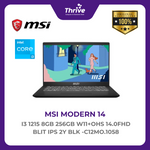 Load image into Gallery viewer, MSI MODERN 14 I3 1215 8GB 256GB W11+OHS 14.0FHD BLIT IPS 2Y BLK -C12MO.1058