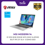 Load image into Gallery viewer, MSI MODERN 14 I3 1215 8GB 512GB W11+OHS 14.0FHD BLIT IPS 2Y SLV -C12MO.1253