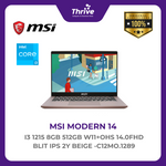 Load image into Gallery viewer, MSI MODERN 14 I3 1215 8GB 512GB W11+OHS 14.0FHD BLIT IPS 2Y BEIGE -C12MO.1289