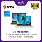 Load image into Gallery viewer, MSI MODERN 14 I5 1235 16GB 512GB W11+OHS 14.0FHD IPS BLIT 2Y SLV -C12MO.1282