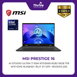 Load image into Gallery viewer, MSI PRESTIGE 16 AI STUDIO ULTRA 7 155H RTX3050 6GB/ 16GB 1TB W11+OHS 16.0QHD+ BLIT 2Y GRY -B1UDXG.225