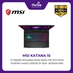 Load image into Gallery viewer, MSI KATANA 15 I7 13620H RTX4050 6GB/ 16GB 1TB W11+OHS 15.6FHD 144HZ 4ZRGB 2Y BLK -B13VEK.1851