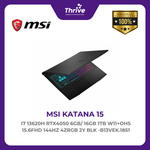 Load image into Gallery viewer, MSI KATANA 15 I7 13620H RTX4050 6GB/ 16GB 1TB W11+OHS 15.6FHD 144HZ 4ZRGB 2Y BLK -B13VEK.1851