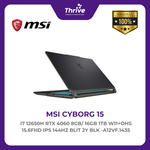 Load image into Gallery viewer, MSI CYBORG I5 I7 12650H RTX 4060 8GB/ 16GB 1TB W11+OHS 15.6FHD IPS 144HZ BLIT 2Y BLK -A12VF.1435