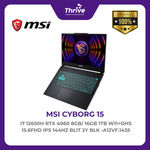 Load image into Gallery viewer, MSI CYBORG I5 I7 12650H RTX 4060 8GB/ 16GB 1TB W11+OHS 15.6FHD IPS 144HZ BLIT 2Y BLK -A12VF.1435