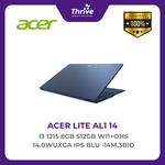 Load image into Gallery viewer, ACER LITE AL1 14 I3 1215 8GB 512GB W11+OHS 14.0WUXGA IPS BLU -14M.3BID