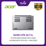 Load image into Gallery viewer, ACER LITE AL1 14 I3 1215 8GB 512GB W11+OHS 14.0WUXGA IPS SLV -14M.3SID