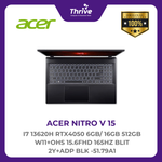 Load image into Gallery viewer, ACER NITRO V 15 I7 13620H RTX4050 6GB/ 16GB 512GB W11+OHS 15.6FHD 165HZ BLIT 2Y+ADP BLK -51.79A1
