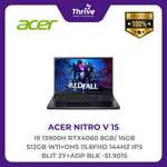 Load image into Gallery viewer, ACER NITRO V 15 I9 13900H RTX4060 8GB/ 16GB 512GB W11+OHS 15.6FHD 144HZ IPS BLIT 2Y+ADP BLK -51.901S