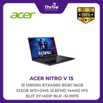 Load image into Gallery viewer, ACER NITRO V 15 I9 13900H RTX4060 8GB/ 16GB 512GB W11+OHS 15.6FHD 144HZ IPS BLIT 2Y+ADP BLK -51.901S