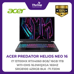 Load image into Gallery viewer, ACER PREDATOR HELIOS NEO 16 I7 13700HX RTX4060 8GB/ 16GB 1TB W11+OHS 16.0WQXGA 165HZ SRGB100 4ZRGB BLK -71.72DN