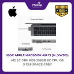Load image into Gallery viewer, IBOX APPLE MACBOOK AIR 13 M2 8C GPU 8GB 256GB 8C CPU OS X 13.6 SPACE GREY -MLXW3ID