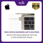 Load image into Gallery viewer, IBOX APPLE MACBOOK AIR 13 M2 8C CPU 8GB 256GB 8C GPU OS X 13.6 STARLIGHT GOLD -MLY13ID