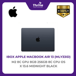 Load image into Gallery viewer, IBOX APPLE MACBOOK AIR 13 M2 8C GPU 8GB 256GB 8C CPU OS X 13.6 MIDNIGHT BLACK -MLY33ID