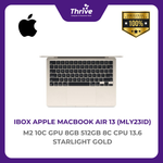 Load image into Gallery viewer, IBOX APPLE MACBOOK AIR 13 M2 10C GPU 8GB 512GB 8C CPU 13.6 STARLIGHT GOLD -MLY23ID