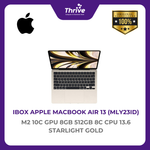 Load image into Gallery viewer, IBOX APPLE MACBOOK AIR 13 M2 10C GPU 8GB 512GB 8C CPU 13.6 STARLIGHT GOLD -MLY23ID