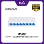 Load image into Gallery viewer, MS108 8-Port Fast Ethernet Desktop Switch