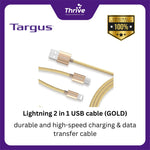 Load image into Gallery viewer, Lightning 2 in 1 USB cable (Gold)