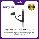 Load image into Gallery viewer, Targus 2 in 1 USB Cable - Black