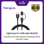 Load image into Gallery viewer, Targus 2 in 1 USB Cable - Black