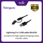 Load image into Gallery viewer, Targus 2 in 1 USB Cable - Black